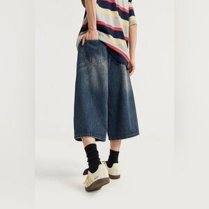 Y2K‎ men’s BLUE WIDE LEG BAGGY JORTS 32 WAIST